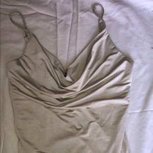 Satin dress and green slit dress. Bundle deal